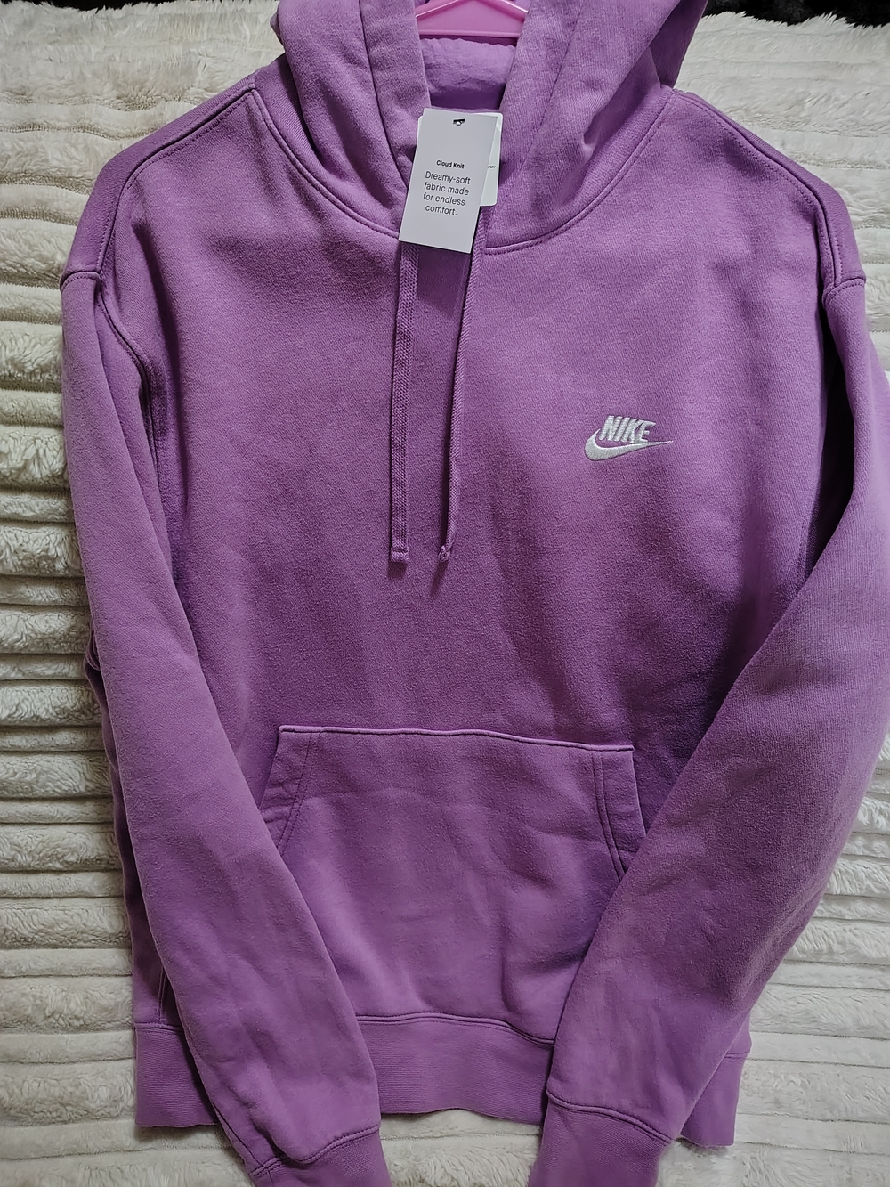 Nike Lavender Purple Swoosh Hoodie Women Large Men medium